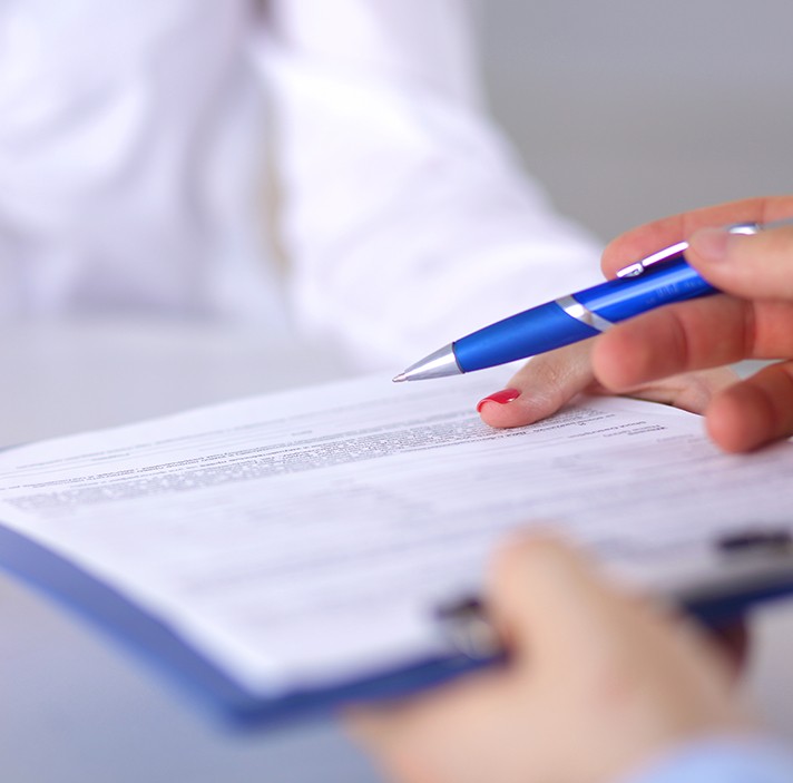 person signing document